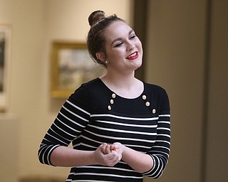        ROBERT K. YOSAY  | THE VINDICATOR..Makenzie Moorman  "I Cant say No"..Vocal and visual arts collided at the Butler Institute of American Art Wednesday afternoon. YSUÕs Musical Theater program  performed at the Music at Noon presentation . Wednesday at The Butler Institute of American Art....