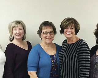 SPECIAL TO THE VINDICATOR
Greater Federation of Women’s Clubs, Ohio, Austintown Junior Women’s League recently hosted its January meeting. League member Vicki Redepenning of the London Bridge Women’s Club in Lake Havasu, Ariz., was a guest. Above, members at the meeting from left, are Janice Simmerman, Eileen Frost, Linda Jones, Redepenning, Kathy Rusback, Marye Kay Erickson and Marcia Denamen. Below Genevieve Bodnar, shared how she successfully fought an auto-immune disease and adopted healthier eating habits. Guests at the meeting were treated to baked goods made with spelt grains. Information about the club can be found on Facebook, AJWL 2014.