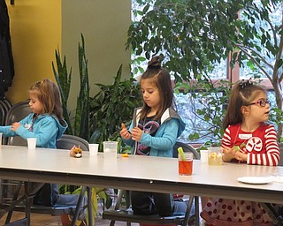 Neighbors | Alexis Bartolomucci.Children at the Mad Science Sprout Club program did an experiment with making marshmallows sink and float in water at Fellows Riverside Gardens on Jan. 19.