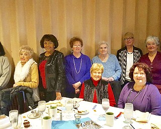 SPECIAL TO THE VINDICATOR: 

St. Joseph Health Center Auxiliary recently hosted the January meeting of the Greater Federation of Women’s Clubs Warren City Federation at Cafe 422, Warren. As part of its monthly community outreach, members took laundry supplies for Beatitude House. Mary Swift of the Animal Welfare League was the guest speaker. The next meeting will be hosted by the League of Women Voters of Trumbull County on Feb. 14 at the cafe. Members are asked to take non-perishable food items for Basement Outreach Ministries. Pastor Julia Wike of the ministry will be the guest speaker. The cost for lunch will be $15, and reservations are due by Feb. 10 by calling Peggy Boyd at 330-856-5398 or emailing castlerockcats@aol.com. Auxiliary members, seated from left, are Fran Cunningham and Sandra Saluga. Standing are Suzanne Aulizia, Mary Theis, Ruth Dancey, Kathy Mocker, Peg McGinnis, Kathy Lattanzi and Jane Chelstowski, president. Any 
women’s organization interested in membership with the Warren City Federation of Women’s Clubs should call Margaret Petrosky, membership chairman, at 330-652-2037.