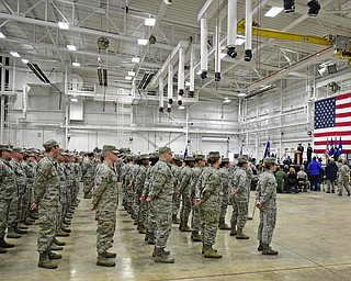 VIENNA, OHIO - FEBRUARY 4, 2017: Major General John P. Stokes speaks at the podium during the Assumption of Command Ceremony, Saturday morning at the Air Reserve Station in Vienna. DAVID DERMER | THE VINDICATOR
