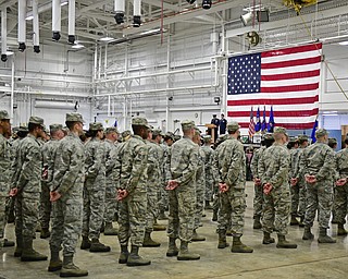 VIENNA, OHIO - FEBRUARY 4, 2017: Major General John P. Stokes speaks at the podium during the Assumption of Command Ceremony, Saturday morning at the Air Reserve Station in Vienna. DAVID DERMER | THE VINDICATOR