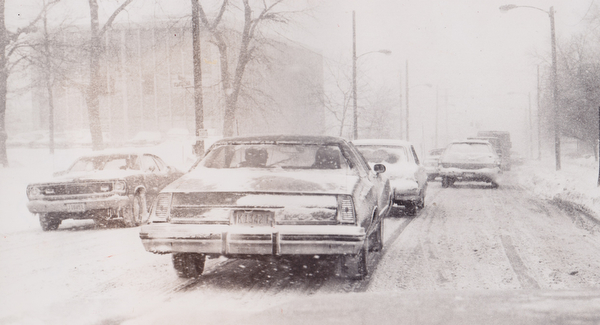 Driving Visibility became poor, Youngstown motorists found traffic snarled and slowed but no major traffic accidents were reported in the city.