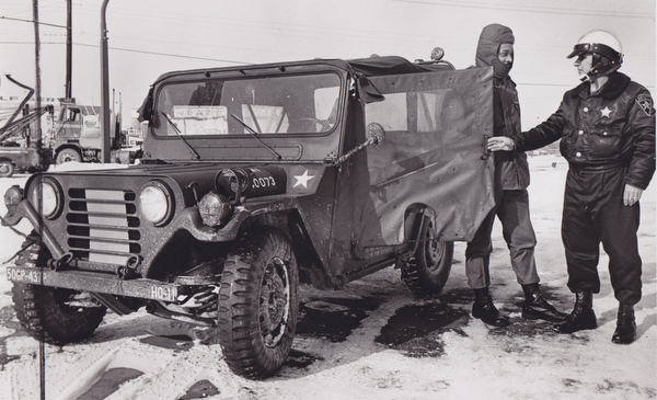 Jeep on duty with county sheriff's dept.