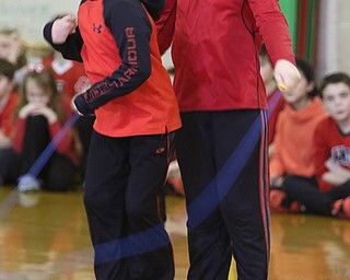        ROBERT K. YOSAY  | THE VINDICATOR..Jump for Heart as Fourth Graders at CH Campbell in Canfield.. displayed their gymnastic ability as they jumped rope in various forms..dynamic duo--Karsten Miller and Matt Logan double jump together....