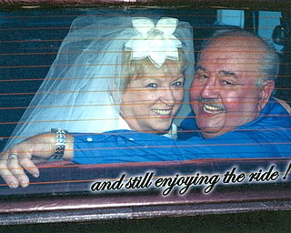 Frank and Ann Molnar of New Middletown celebrated their 50th wedding anniversary in 2016. For the inside of the invitation, they re-created a photo from their wedding day.