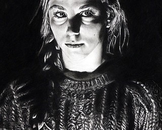 Neighbors | Submitted.Mya Kasten recieved an American Vision Nomination, as well as a Gold Key award, for two of her drawings, including this portrait, submitted in the Scholastic Art Show. Her work will be judged nationally agaisnt other art works from across the country.