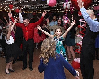 The YMCA at the Daddy and Daughter Princess Dance at Lariccia Family Community Center in Boardman Park in Boardman on Saturday, Feb. 11, 2017. ..(Nikos Frazier | The Vindicator)..