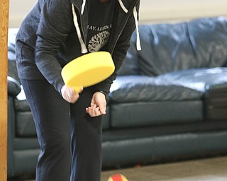        ROBERT K. YOSAY  | THE VINDICATOR.... Poland Presbyterian  preschool students are using the new tennis equipment the Poland Presbyterian Weekday Preschool got via a US Tennis Association grant..-30-