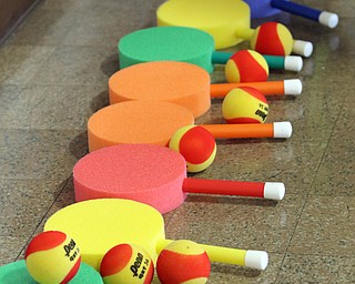        ROBERT K. YOSAY  | THE VINDICATOR..DESCRIPTION OF EVENTS: Poland Presbyterian  preschool students are using the new tennis equipment the Poland Presbyterian Weekday Preschool got via a US Tennis Association grant..-30-