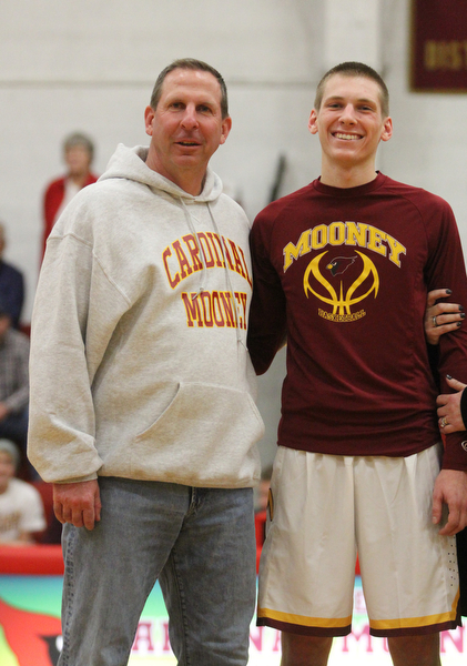 Senior night before South Range High School takes on Cardinal Mooney High School at the Cardinal Mooney High School Gymnasium in Youngstown on Tuesday, Feb. 14, 2017.  South Range won 65-43..(Nikos Frazier | The Vindicator)..