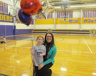 Neighbors | Alexis Bartolomucci.Kindergartender Brynn Cappelli stood with her teacher Amy Savich who she nominated for the Dunkin' Donuts Class Act teacher award on Jan. 26 at St. Christine School.