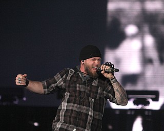Country artist Brantley Gilbert performs "The Devil Don't Sleep" tour at  the Covelli Centre in Youngstown on Friday, Feb. 17, 2017. The tour heads to Florence, SC on Saturday, Feb. 18, 2017...(Nikos Frazier | The Vindicator)..