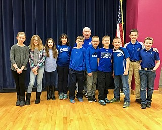 Neighbors | Submitted.Dobbins students recently competed in the Math 24 Competition, where five team members were semi-finalists and Henry Grenzig was named the “Overall Fourth-Grade Champion.” Pictured are, from left, Olivia Horn, Sara White, Adriana Marantis, Erika Casey, Henry Grenzig, Evan Kollar, Jason Eich, Michael Daley, Jacob Hayes, Cole Lewis; (back) Dr. Richard McEwing, Coach.