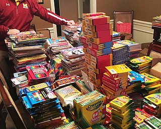 Neighbors | Submitted.Cardinal Mooney Senior Nick Blasko collected nearly $3,000 in coloring supplies for charity.