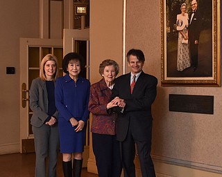 SPECIAL TO THE VINDICATOR
The family of the late Edward W. Powers donated $1.4 million to the Youngstown Symphony Society Endowment Fund. It will advance music programs and education in the community, as well as fund a heating and cooling system upgrade for Powers Auditorium, where the symphony performs. Present for the donation, from left, were Myra Vitto, PNC Bank institutional client adviser; Florence Wang, chairman of the Youngstown Symphony Society board; Emily Powers; and Randall Craig Fleischer, music director of Youngstown Symphony Orchestra.