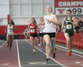 Tess Nelson(136) of Milwaukee places first in the Indoor Pentathlon Women's 800 Meter with a time of 2:30.79 at the Horizon League Indoor Track & Field Championship at the Watson and Tressel Training Site, Saturday, Feb. 25, 2017 in Youngstown. ..(Nikos Frazier | The Vindicator)..