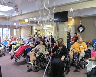 Neighbors | Alexis Bartolomucci.Residents and other guests at Beeghly Oaks dressed up for the Valentine's Day Gala on Feb. 12.