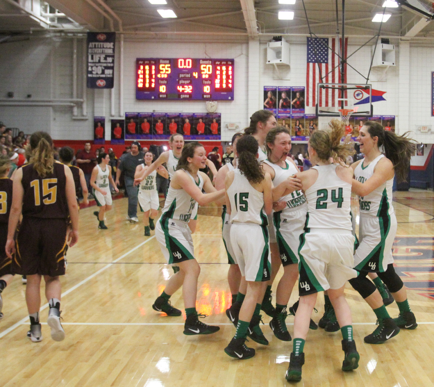 William D Lewis the Vindicator  West Branch players cellebrate after defeating Southeast 3-2-17.03022017 wdl west branch