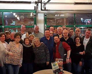 SPECIAL TO THE VINDICATOR
Classmates of St. Charles School Class of 1975 met Feb. 18 at Quaker Steak and Lube, Boardman. The class is planning another reunion Sept. 3. St. Charles students who started first grade in 1967, or attended the school with the Class of 1975 any of the following years, and are interested in attending should contact T.J. Eisenbraun at 330-726-1769 or tje@zoominternet.net, or Anthony D’Apolito at 330-629-2445 or mrdap13@aol.com. Classmates at the reunion, in front from left, were Lori Clawges Lamb, Molly Carney Leising, Denise Soltesiz Huffman, Jim Berry and Brian Parlos. In the second row, Tom Evans, Meg Hassel Sofranko, Ann Ohlin Porter, Mike Laffey, Greg Finnerty, Tom Bean, Tony Tyma, Joan Libbey Wilkinson and John Libbey. Third row, Kim Masluk Madrid, Mary Jude Cernica, Nadine Vulich Nees, Dan DeAngelo and D’Apolito. In back are Eisenbraun, Mike Bush, Mike Hart and Frank DiNunzio. Cathy Vasko Gahagan also attended.