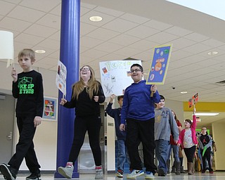 Struthers Elementary School students participate in a parade.