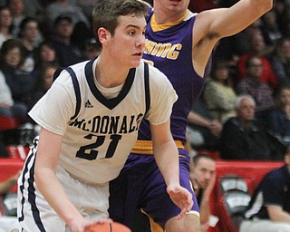 William D Lewis The Vindicator  McDonald's Joe Ragazzine(21) drives around Drew Kleinman(2) of Sebring.