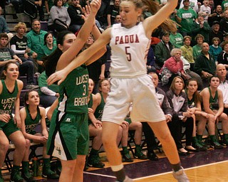 William D Lewis The Vindicator WB's Bremnna rito(3) scores winning bucket past Padua's Ali Medaglia(5) 3-8-17 in Barberton.