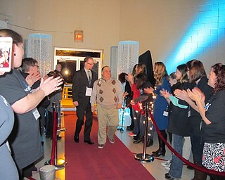 Neighbors | Alexis Bartolomucci.Guests walked down a red carpet as they entered the Night to Shine Prom on Feb. 10 at Highway Tabernacle.