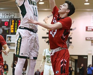 Traze Leaonard(11) of Ursuline goes up for two during the 2nd quarter as Girard takes on Ursuline, Thursday, March 9, 2017 at Boardman High School. Ursuline won 62-53...(Nikos Frazier | The Vindicator)..