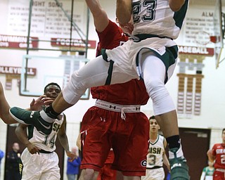 Devin Keevy(23) of Ursuline goes up for two during the 2nd quarter as Girard takes on Ursuline, Thursday, March 9, 2017 at Boardman High School. Ursuline won 62-53...(Nikos Frazier | The Vindicator)..