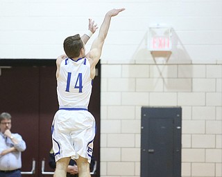 Konnor Morse(14) of Poland goes up for three during the 1st half as Salem takes on Poland Seminary, Thursday, March 9, 2017 at Boardman High School. Salem won 70-66...(Nikos Frazier | The Vindicator)..