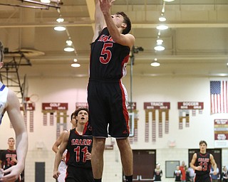 Jon Gerace(5) of Salem goes up for a layup during the 1st half as Salem takes on Poland Seminary, Thursday, March 9, 2017 at Boardman High School. Salem won 70-66...(Nikos Frazier | The Vindicator)..