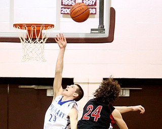 Billy Orr(24) of Poland goes up for the rebound during the 2nd half as Salem takes on Poland Seminary, Thursday, March 9, 2017 at Boardman High School. Salem won 70-66...(Nikos Frazier | The Vindicator)..