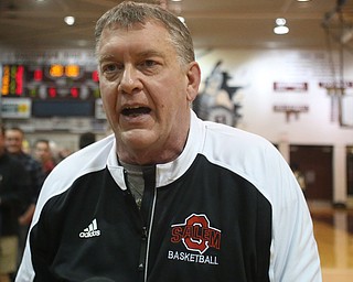 Salem head coachRich Hart after a 70-66 victory over Poland Seminary, Thursday, March 9, 2017 at Boardman High School. Salem won 70-66...(Nikos Frazier | The Vindicator)..