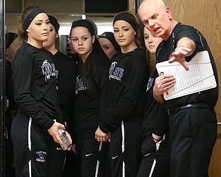 03-09-17 -Girls Basketball-   Jackson-Milton pre game.  Dalton Bulldogs vs Jackson-Milton Blue Jays at Perry High School in Massillon, OH.