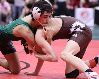 Christian Wayt of West Branch, 106# Div 2.  He Beat Jimmy Balazy of Parma Padua Frananciscan...Mary Beidelschies..