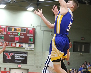Jacob Joiner(5) goes up for two during the 2nd quarter as Southern Local takes on McDonald, Friday, March 10, 2017 at Struthers High School. McDonald won 96-43...(Nikos Frazier | The Vindicator)..