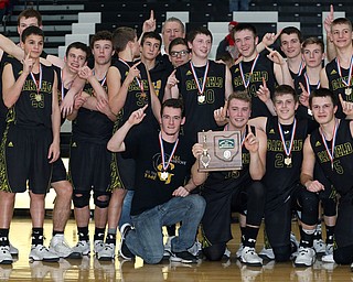 MICHAEL G TAYLOR | THE VINDICATOR- 03-10-17  -Basketball-   Garfield D3 District Champions. Boys high School basketball Garfield G-Men vs Labrae Vikings D3 Distric Finals at Warren G. Harding High School, Warren, OH