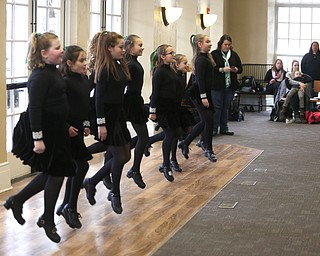 as the Burke Irish Dancers perform at the Poland Library, Saturday, March 11, 2017 in Poland. ..(Nikos Frazier | The Vindicator)..
