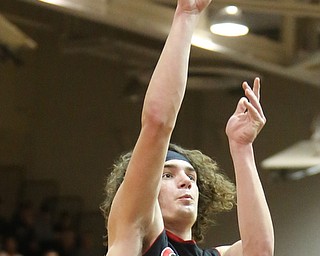 Chase Ackerman(24) of Salem goes up for two during the 2nd quarter as Salem takes on Ursuline in the Division II District Final, Saturday, March 11, 2017 at Boardman High School. Ursuline won 70-33...(Nikos Frazier | The Vindicator)..