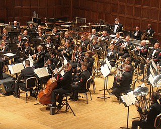 William D Lewis the vindicator   US Navy Band,  during 3-14-17 concert at Stambaugh Auditorium in Youngstown.