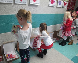 Neighbors | Alexis Bartolomucci.Students in Terry Wittenauer's class at Poland North Preschool gave each other valentine's cards in the boxes they made for Valentine's Day.