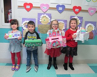 Neighbors | Alexis Bartolomucci.Students in Samantha Cox's class at Poland North showed off the Valentine's Day boxes they made for their Valentine's Day party.
