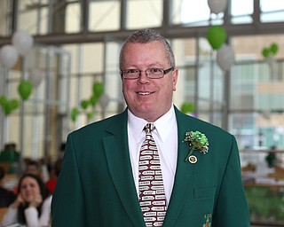 Danny O' Connell, National Vice President of the Ancient Order of the Hibernians in America, poses for a photo during Sham-Rock on the Block, Friday, March 17, 2017, in downtown Youngstown. ..(Nikos Frazier | The Vindicator)..