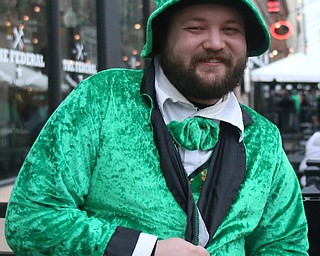 Greg Baker of McDonald poses for a photo outside of The Federal during Sham-Rock on the Block, Friday, March 17, 2017, in downtown Youngstown. ..(Nikos Frazier | The Vindicator)..