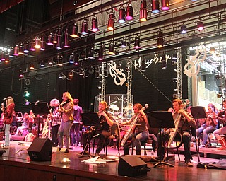 William D Lewis The Vindicator Boardman HS orchestra members reheasr for Project Mayhem event.