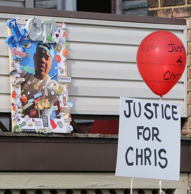        ROBERT K. YOSAY  | THE VINDICATOR.. Christopher Bridges was shot and killed on January 25, the cityÕs first homicide this year. No one has been caught or charged. His sister, Breanna,Bridges  had  a vigilon Republic Ave. ..Boyfriend is Gabe Feltz ..-30-