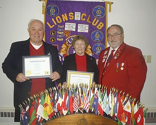 SPECIAL TO THE VINDICATOR
Austintown Lions Club met March 13 at Austintown Community Church. Bob Melcher, first vice president, presided. Wayne Christen of the Calcutta Lions Club, District OH-4 first vice district governor, was the guest speaker. Christen discussed the need for new membership to strengthen ideals set forth by the Lions as they celebrate 100 years. He inducted Carol Majestic as a new member of the club, and she was sponsored by Bob Whited, past district governor. Members also discussed the club’s upcoming 5K Run, the District OH-4 Convention and the state convention. For information on membership, call Whited at 330-792-7907, or email olebert1@aol.com.