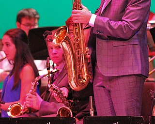 William D Lewis the Vindicator  Joe Graziosi, a 2006 Boardman graduate,plays with Boardman Jazz esemble 2 during Jazz Fest at BHS 3-28-18.