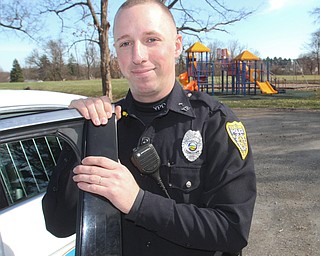William D. Lewis The Vindicator   YPD Ptlm Steven Gibson in Homestead park where he befriended some local kids and became a star on facebook.